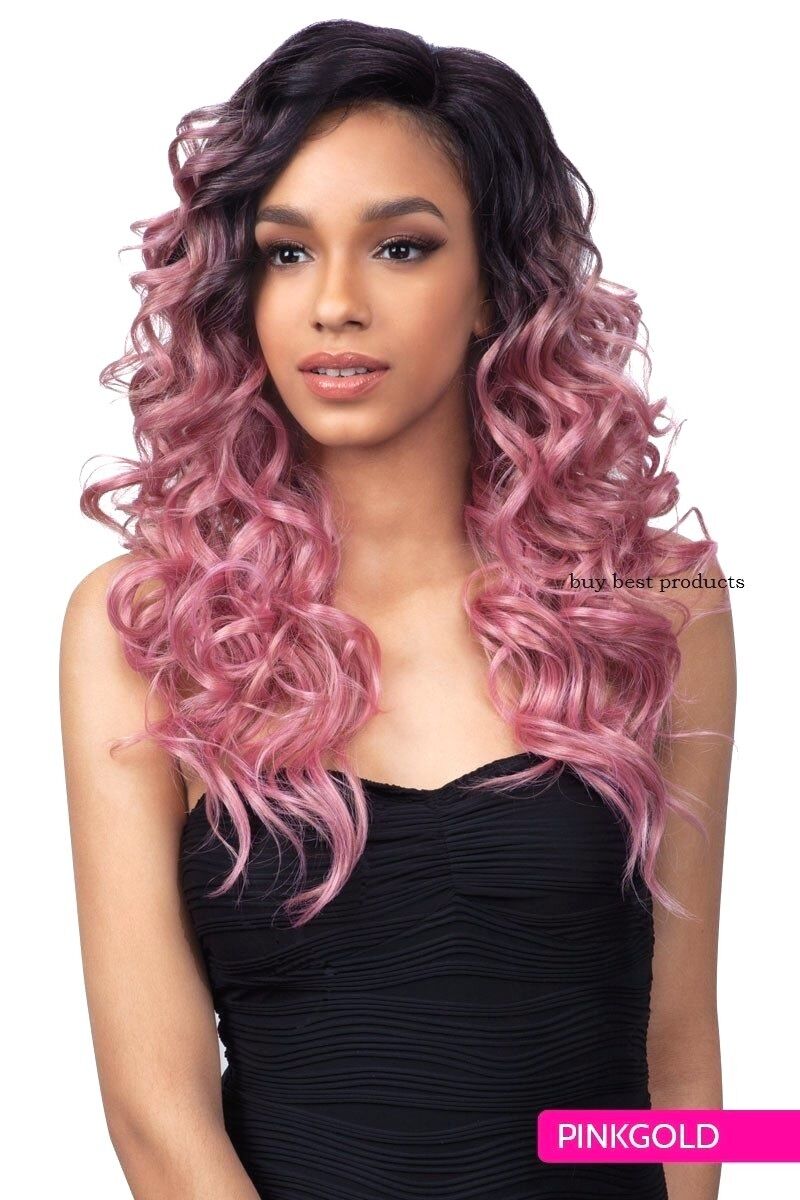 Freetress Equal Synthetic Premium Delux Lace Front Long Curly Hair Wig - TOBY
