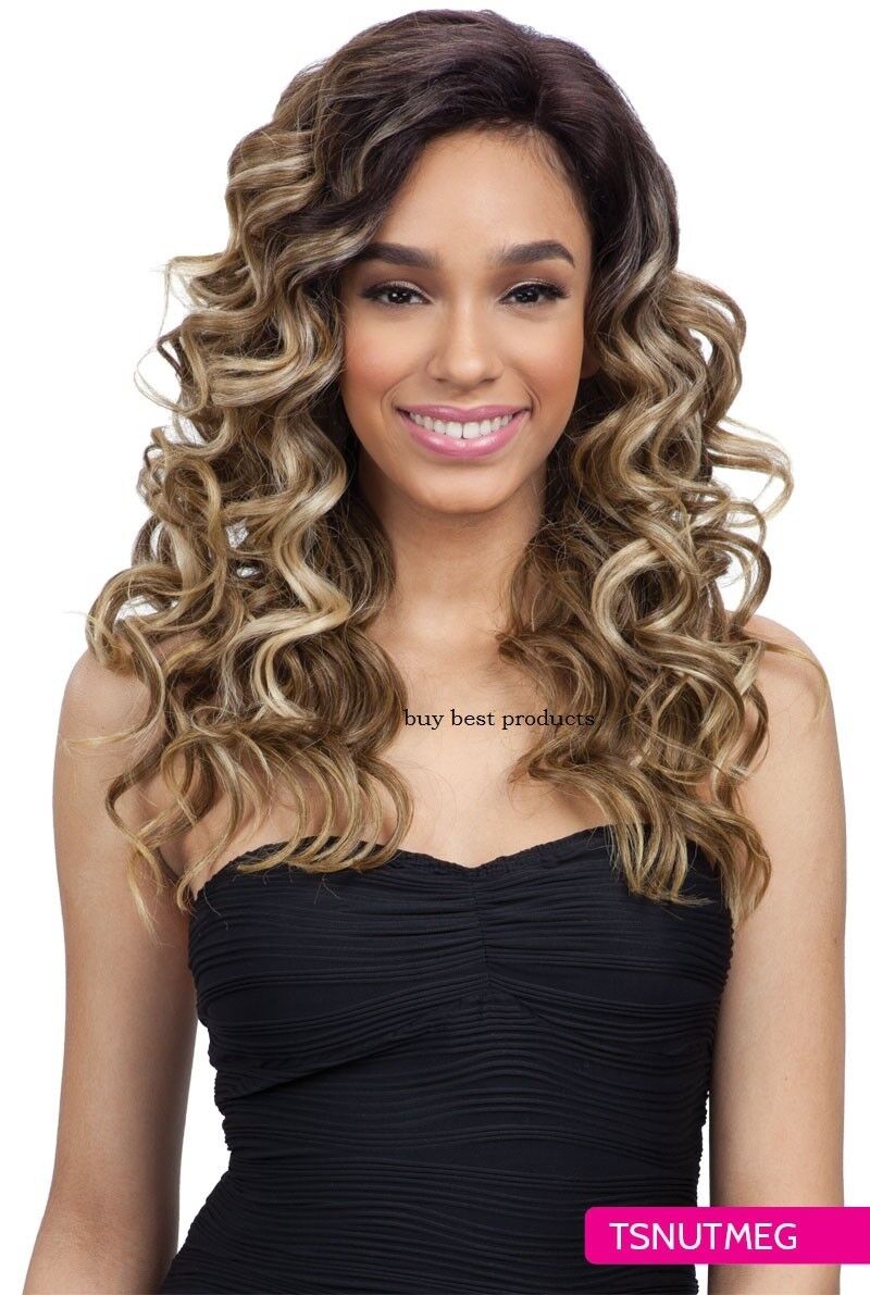 Freetress Equal Synthetic Premium Delux Lace Front Long Curly Hair Wig - TOBY