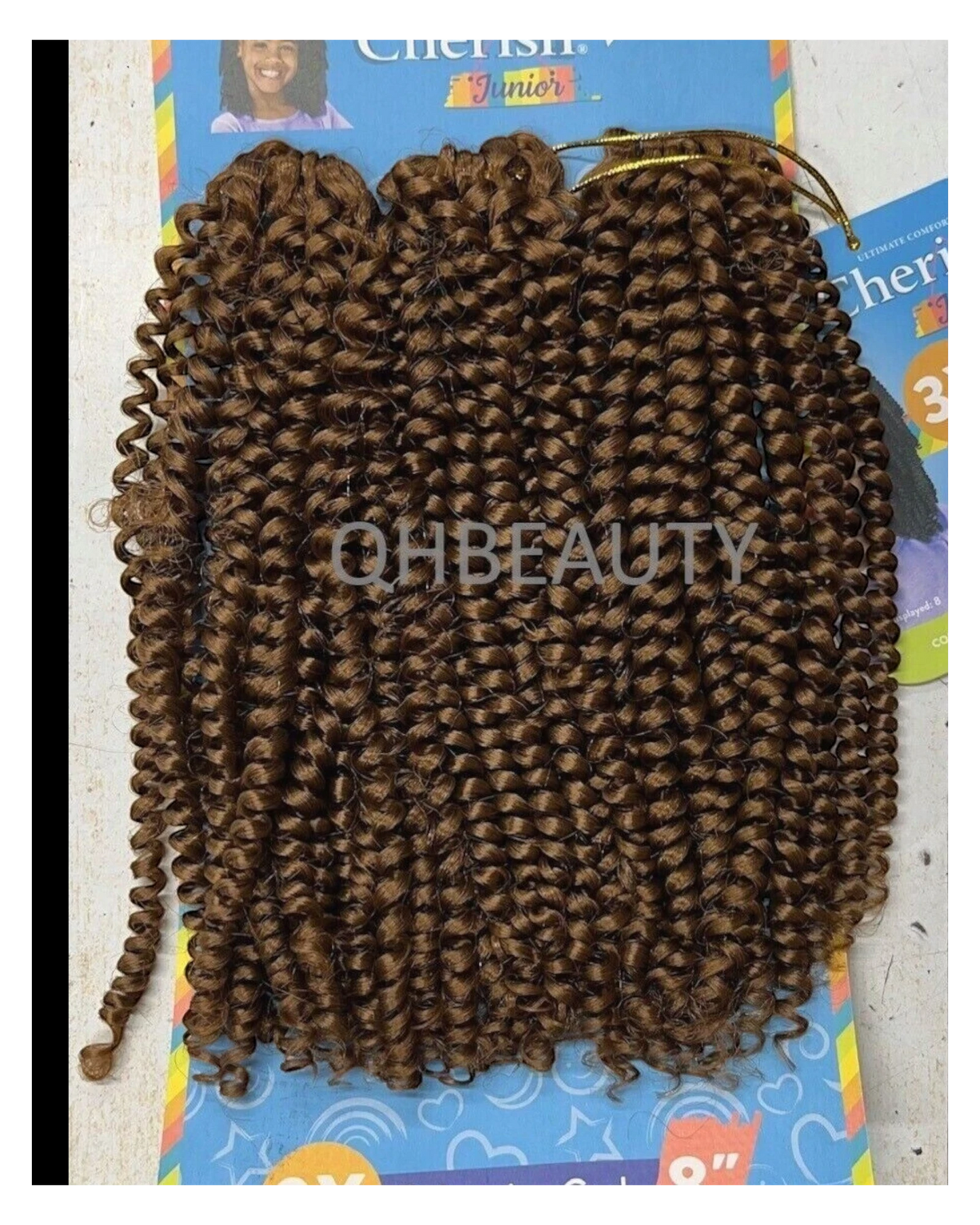 CHERISH SYNTHETIC JUNIOR KIDS CROCHET BRAID HAIR EXTENSION  BOHEMIAN CURL 8 INCH