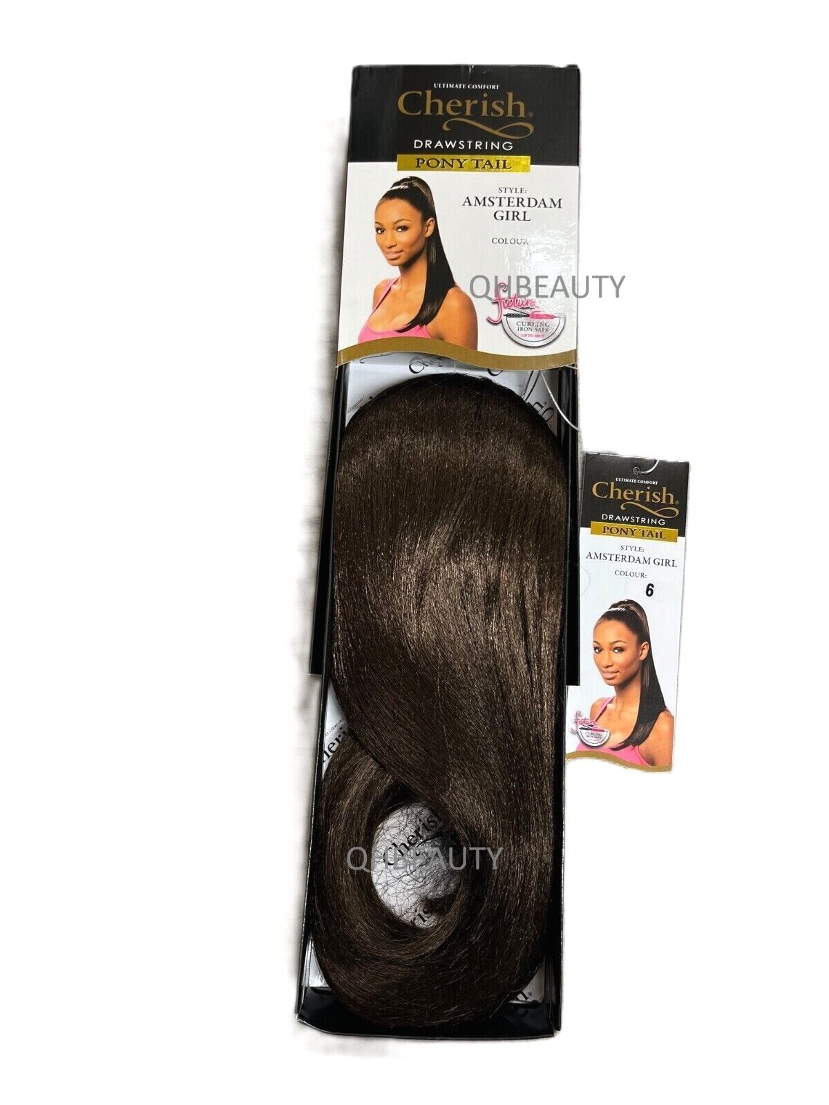Cherish Synthetic Straight Drawstring Long Natural Ponytail - Amsterdam Girl