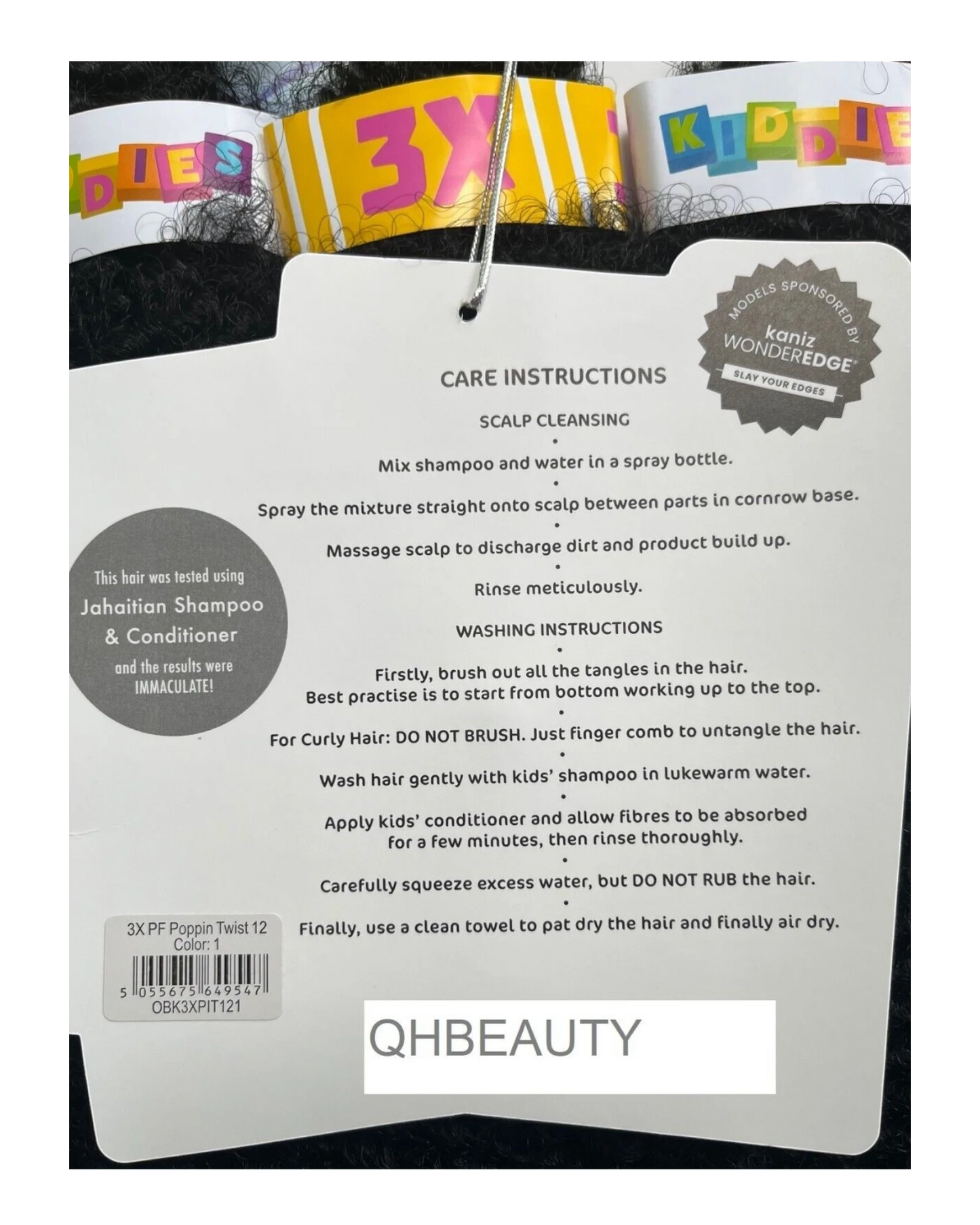 OBSESSION SYNTHETIC KIDS CROCHET BRAID HAIR EXTENSION BULK - POPPIN TWIST 12''