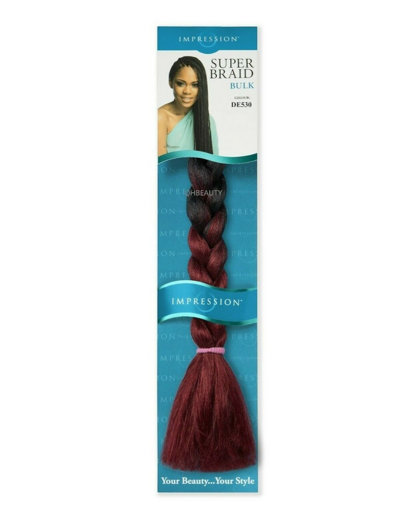 Impression Synthetic Natural Long Ultra Crochet Hair Extensions Super Braid 86"