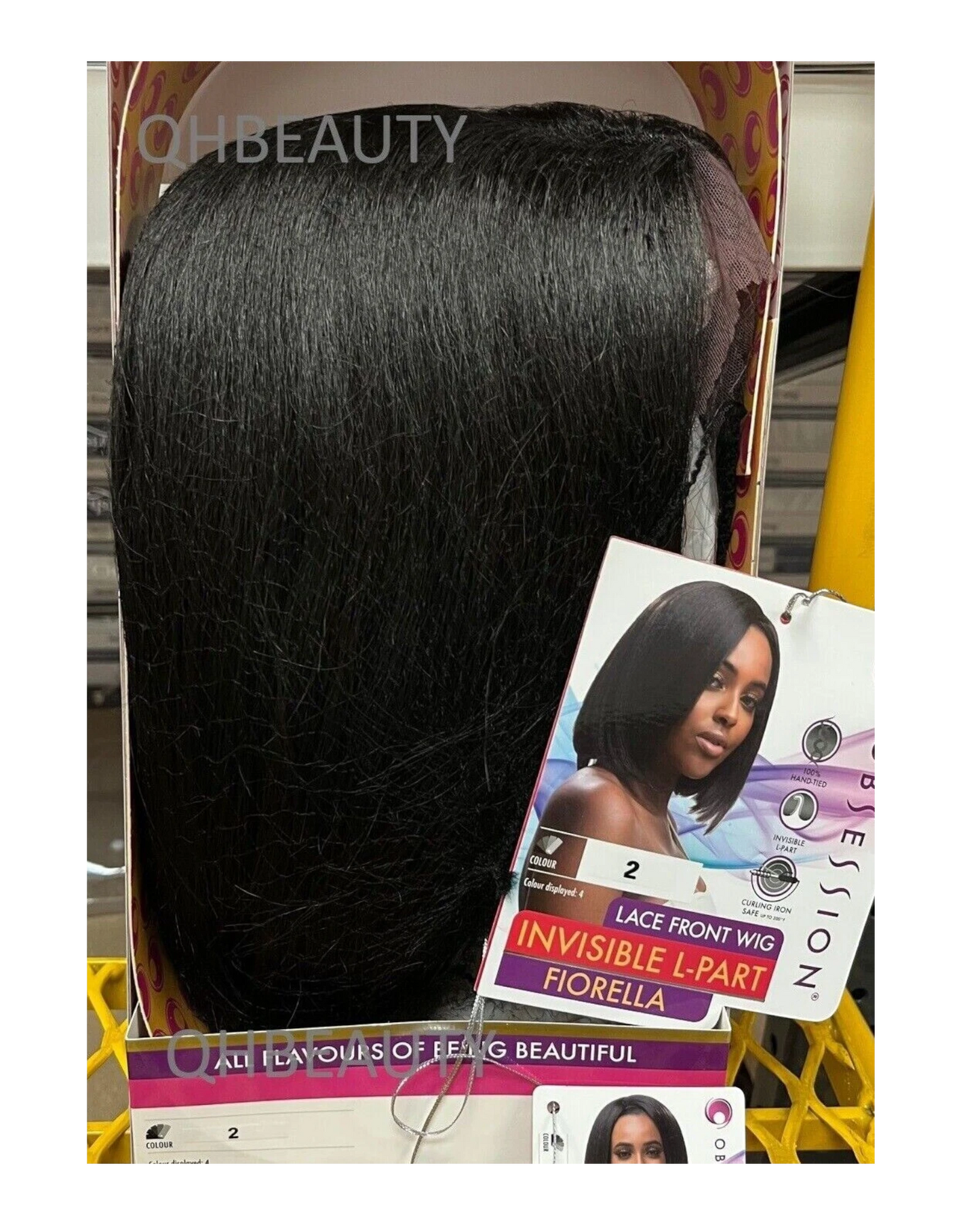Obsession Synthetic Lace Front Free Part Hand Tied Straight Hair Wig - FIORELLA