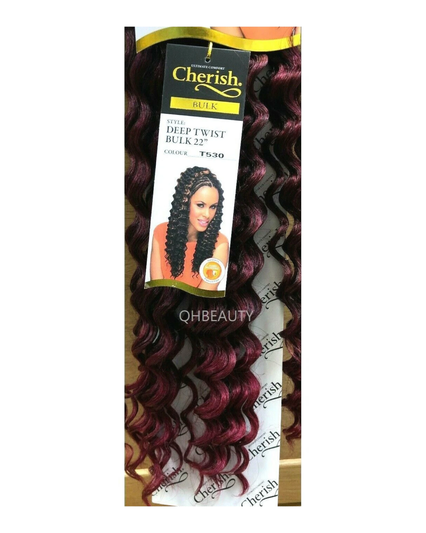 CHERISH SYNTHETIC BULK CROCHET CURLY HAIR EXTENSION BRAIDS - DEEP TWIST 22 INCH