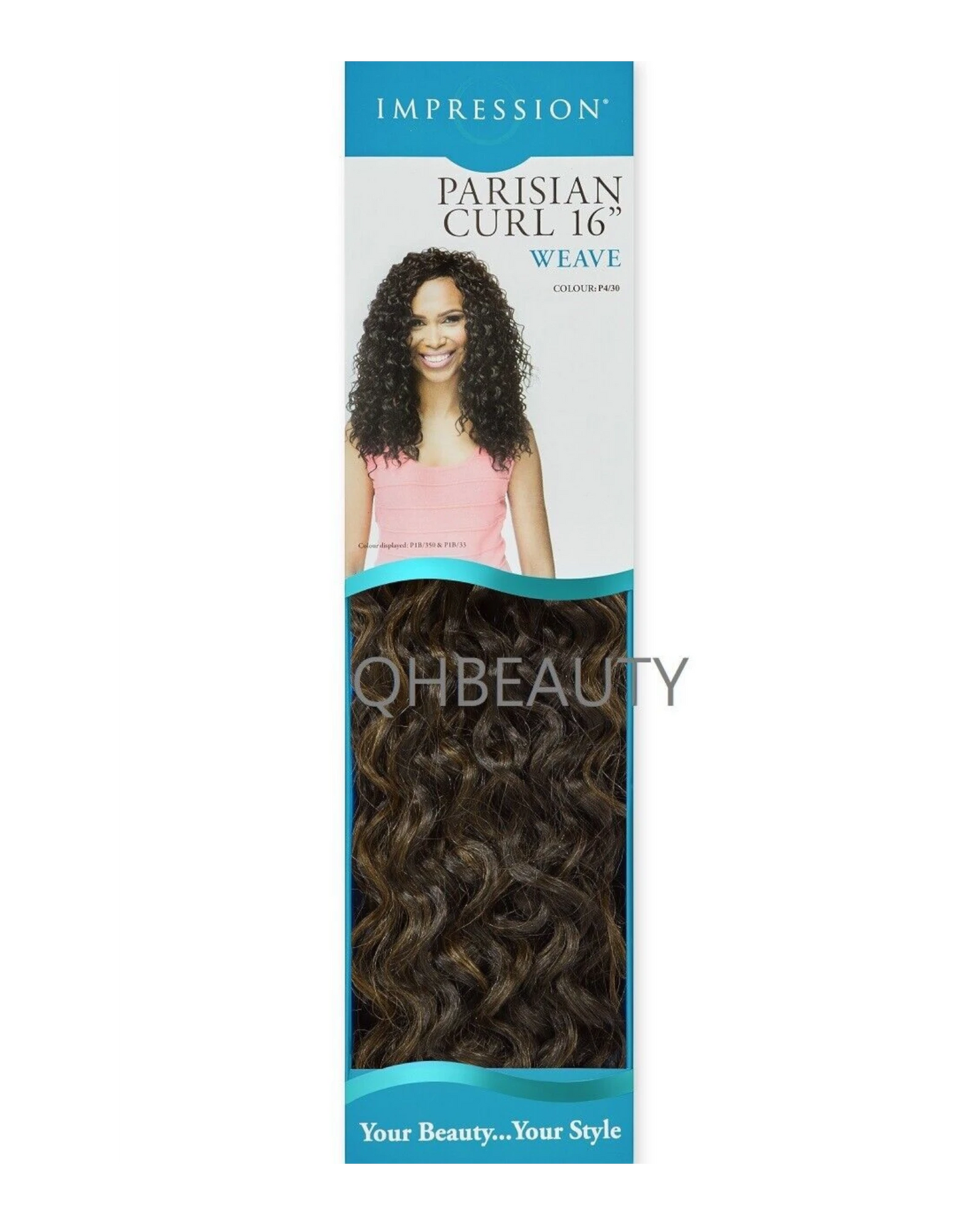 IMPRESSION LONG CURLY SYNTHETIC HAIR EXTENSION WEAVE - PARISIAN CURL 16 INCH