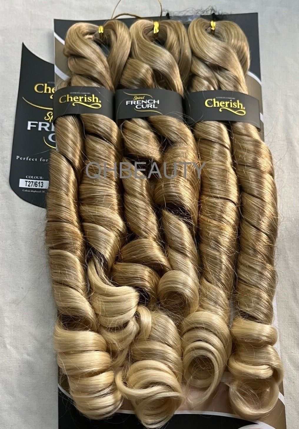 CHERISH SYNTHETIC CURLY HAIR EXTENSION BRAID - 3 x SPIRAL FRENCH CURL 28 INCHES