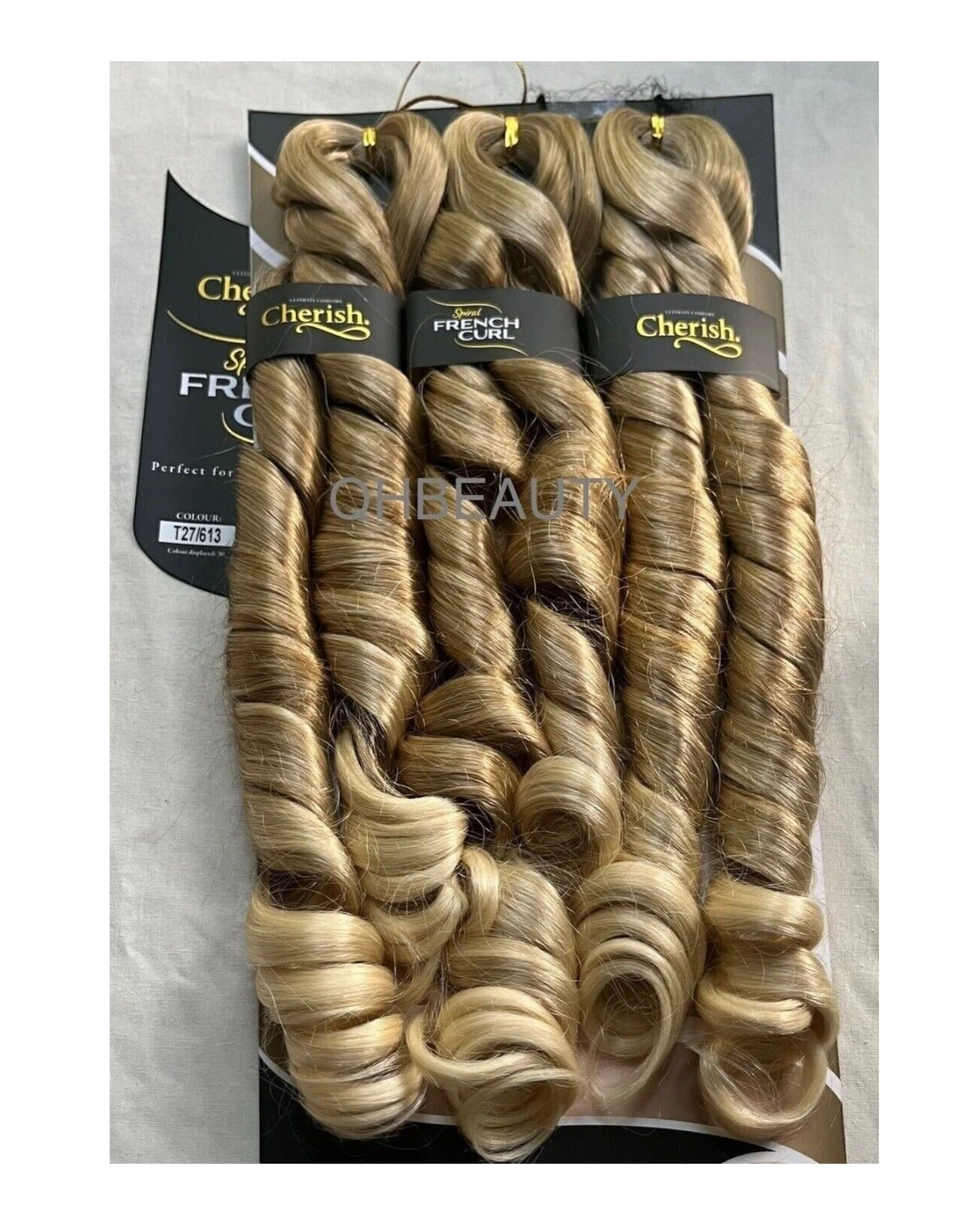 CHERISH SYNTHETIC CURLY HAIR EXTENSION BRAID - 3 x SPIRAL FRENCH CURL 28 INCHES