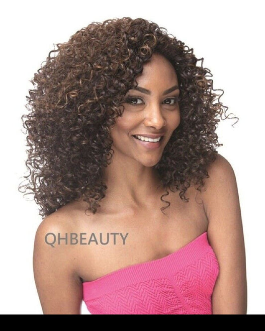 Impression Synthetic Natural Hairline Lace Front Curly Hair Wig - Asmara