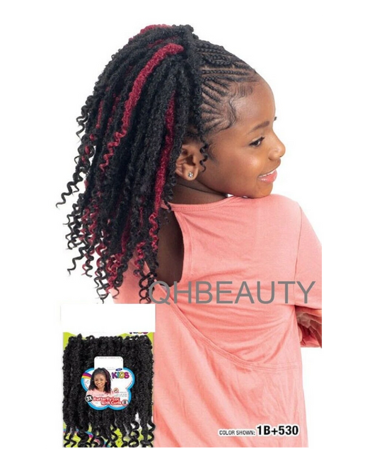 CHERISH SYNTHETIC JUNIOR KIDS CROCHET BRAID HAIR EXTENSION - 3 X BUTTERFLY LOCS 8 ''