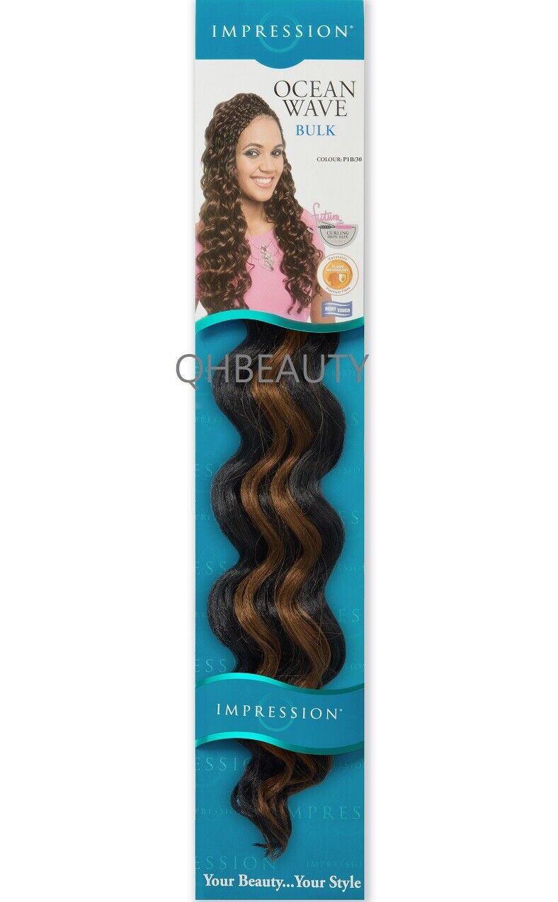 IMPRESSION SYNTHETIC HAIR EXTENSION CROCHET CURLY BRAID - OCEAN WAVE 20 INCH