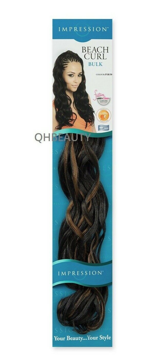 IMPRESSION SYNTHETIC HAIR EXTENSION CURLY CROCHET BRAID - BEACH CURL 22