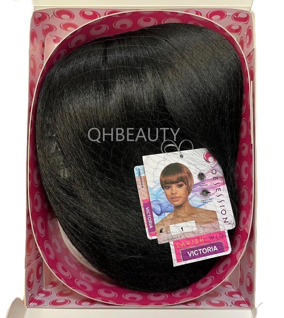 Obsession Synthetic Lavish Straight Bob Bangs 100% Hand Tied Hair Wig  VICTORIA