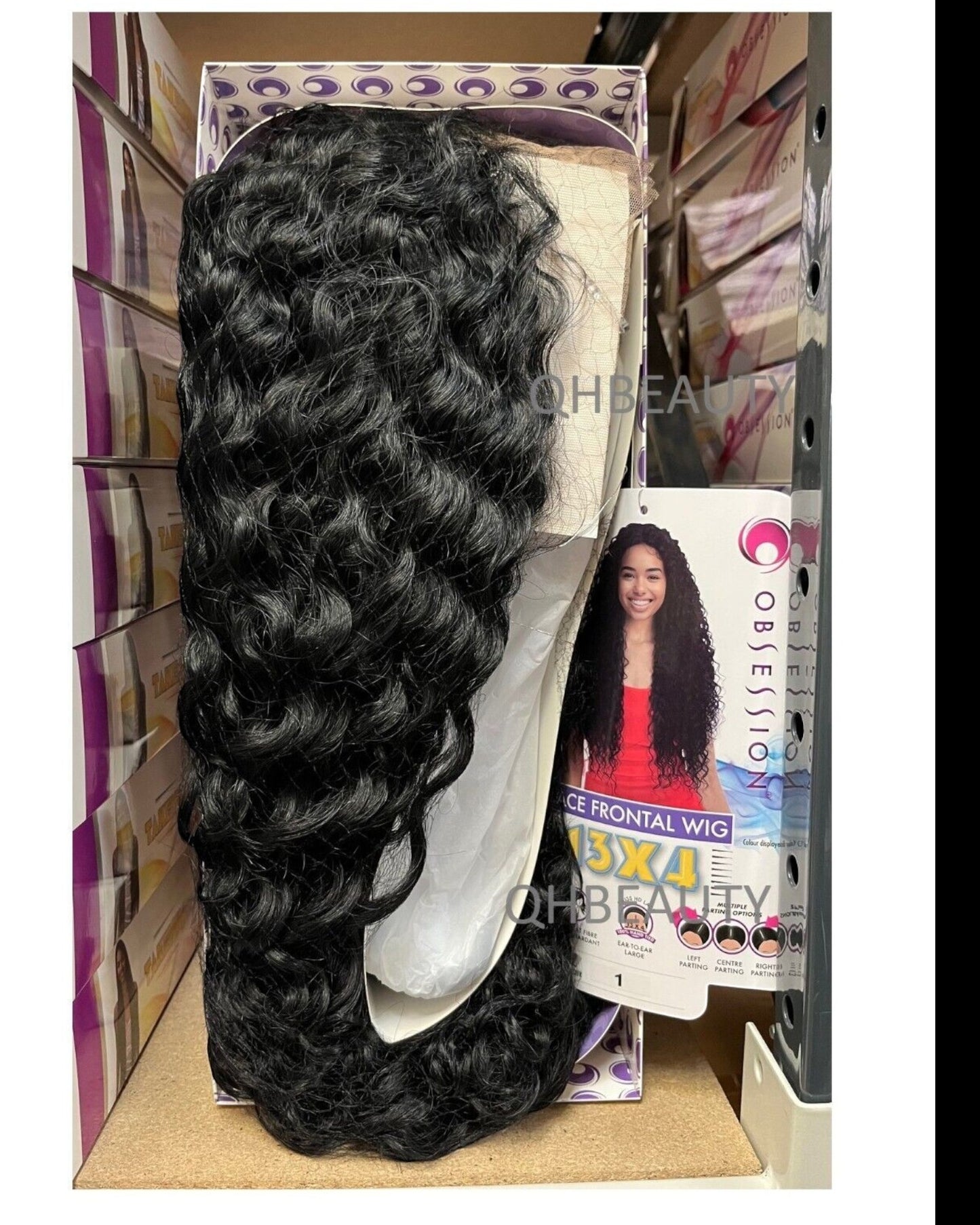 Obsession Synthetic Swiss HD 13x4 Lace Frontal Free Part Curly Hair Wig  RASHANA