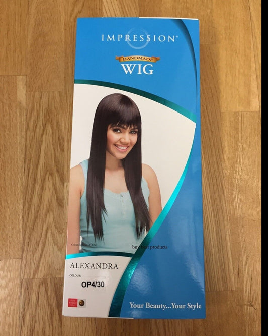 Impression Synthetic Hand Made Long Straight Bangs Hair Wig  Alexandra