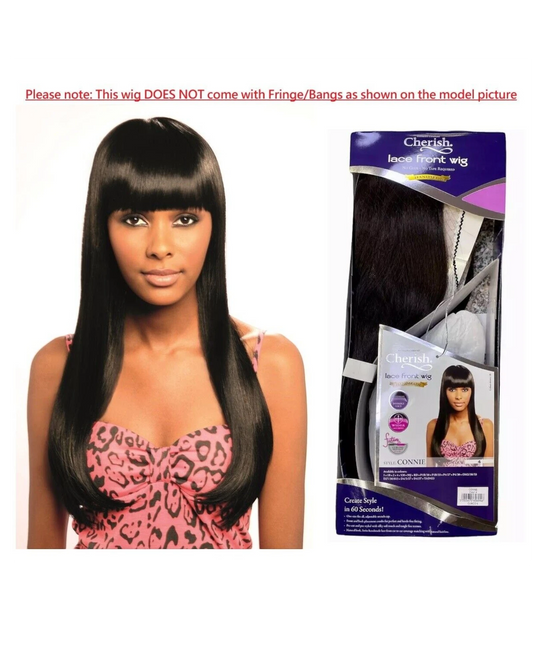 Cherish Synthetic Handmade Straight Invisible Wider Lace Front Hair Wig - CONNIE
