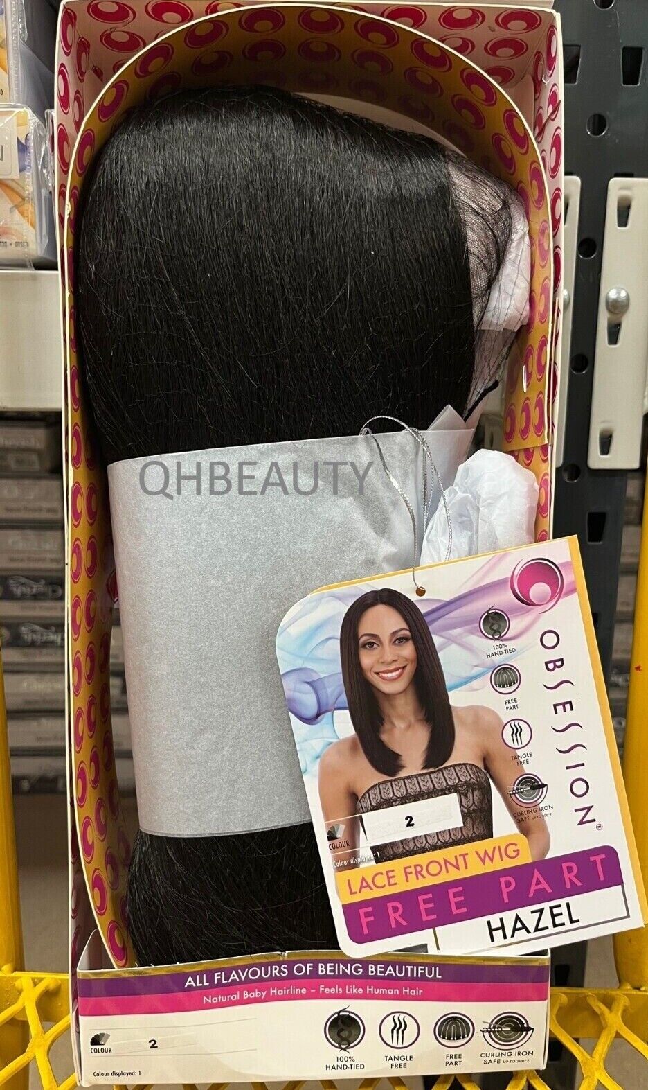 Obsession Synthetic Lace Front Free Part Hand Tied Straight Hair Wig - HAZEL