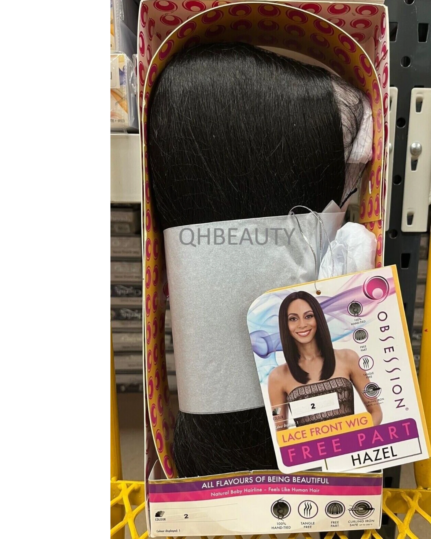 Obsession Synthetic Lace Front Free Part Hand Tied Straight Hair Wig - HAZEL