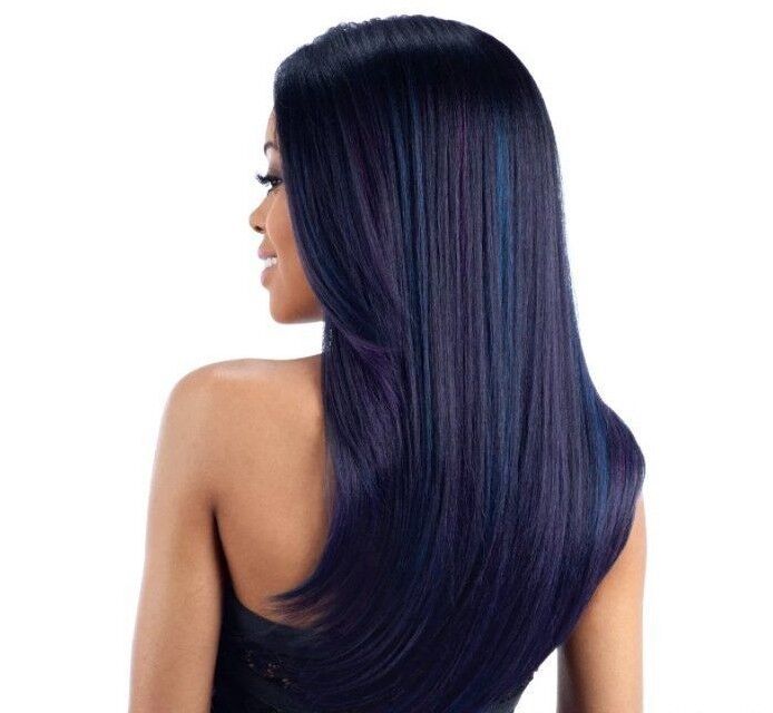 FREETRESS SYNTHETIC EQUAL 6 INCH LACE PART LONG STRAIGHT HAIR WIG MAC