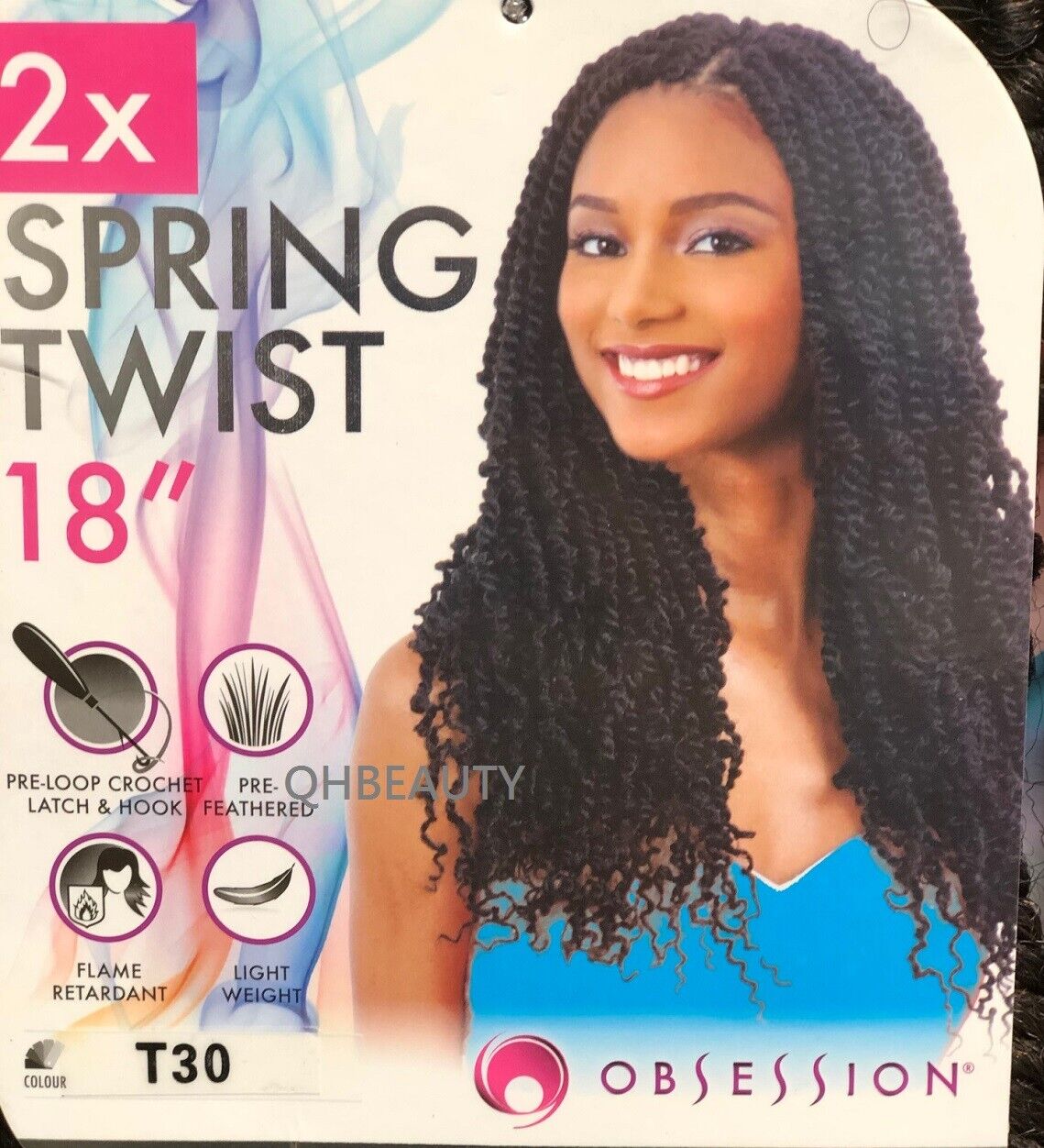 Obsession Bulk Crochet Long Curly Braid Hair Extension - 2 X SPRING TWIST 18''