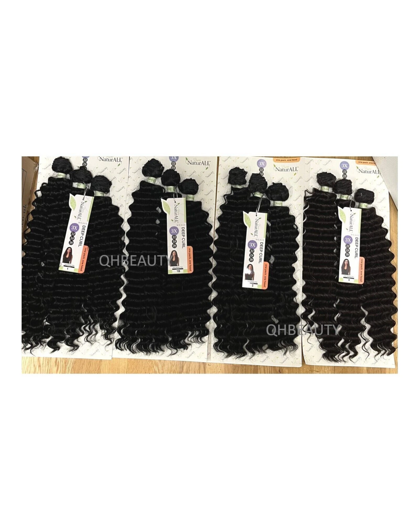 NaturALL SYNTHETIC CURLY HAIR EXTENSION 3 PCS WEAVE - DEEP CURL 22/24/26 INCHES
