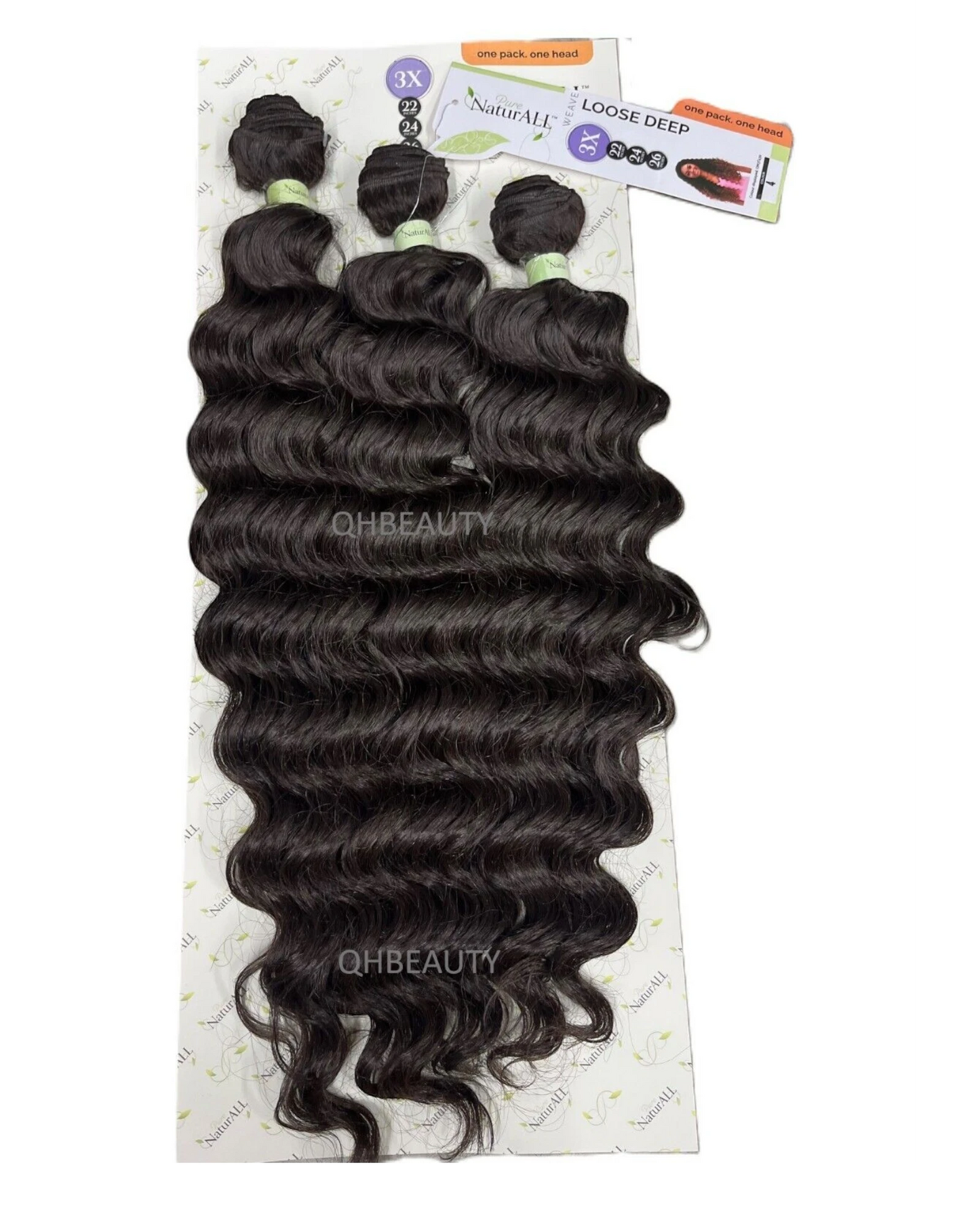 NaturALL SYNTHETIC CURLY HAIR EXTENSION 3 PCS WEAVE - LOOSE DEEP 22/24/26 INCHES