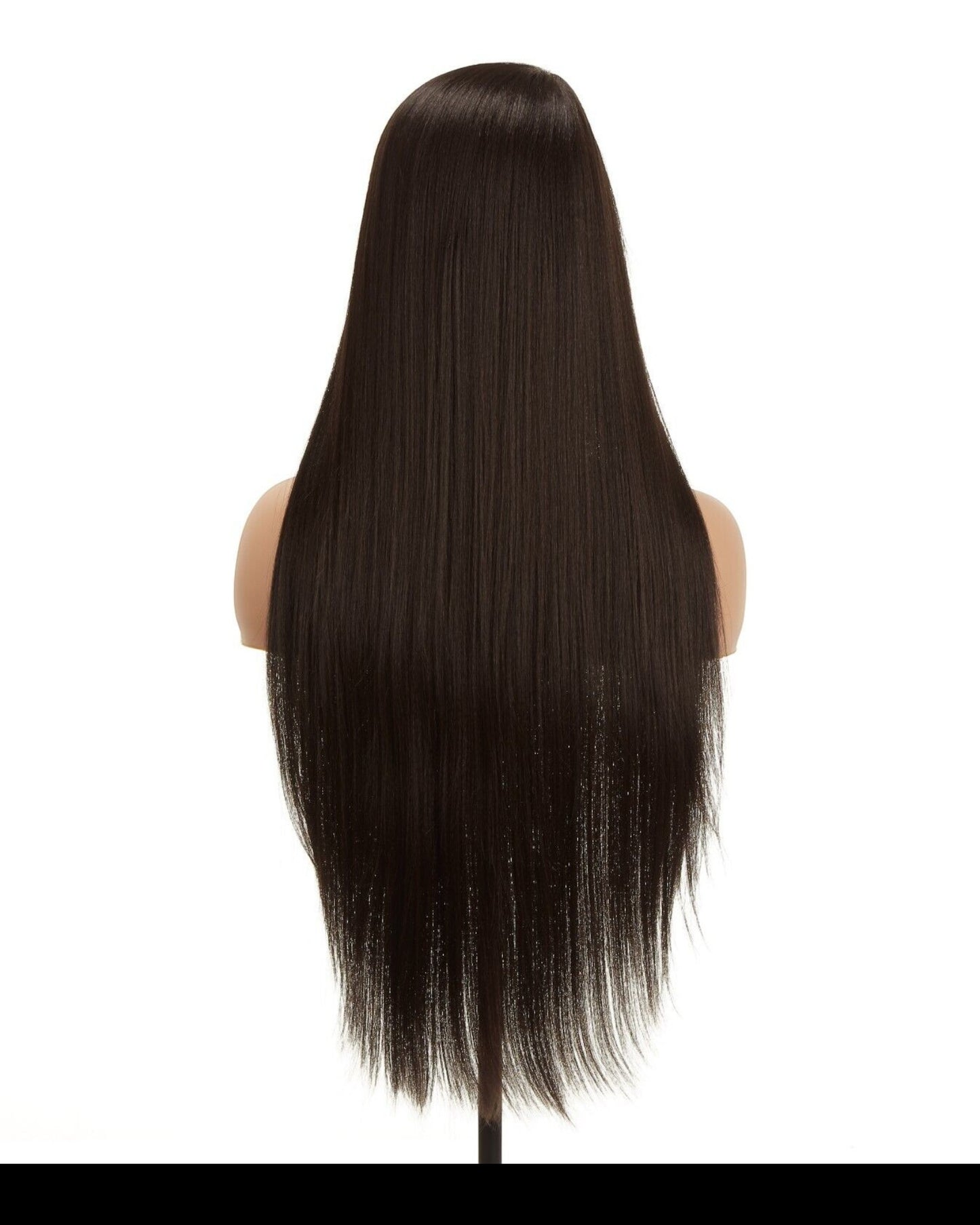 Impression Synthetic Invisible L Part Lace Long Yaky Straight Hair Wig -- RAVEN