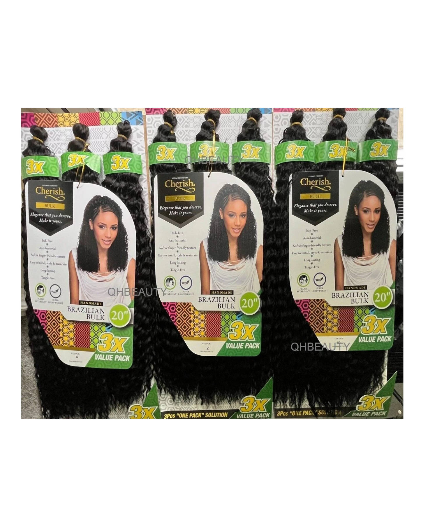 Cherish Synthetic Crochet Braid Hair Extension Handmade  3 x Brazilian Bulk 20"