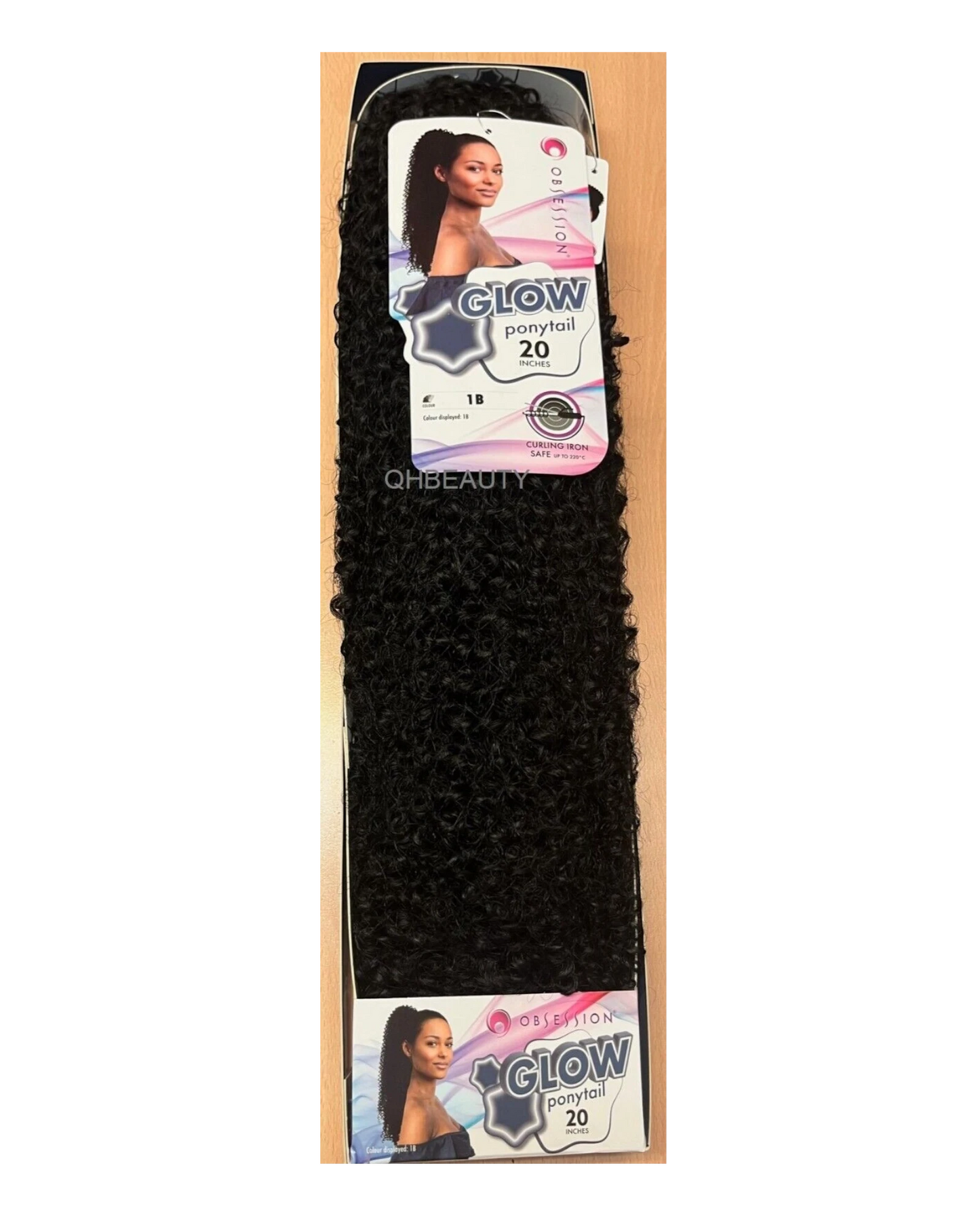 OBSESSION SYNTHETIC DRAWSTRING WATERWAVE CURLY  HAIR PONYTAIL - GLOW 20 INCHES