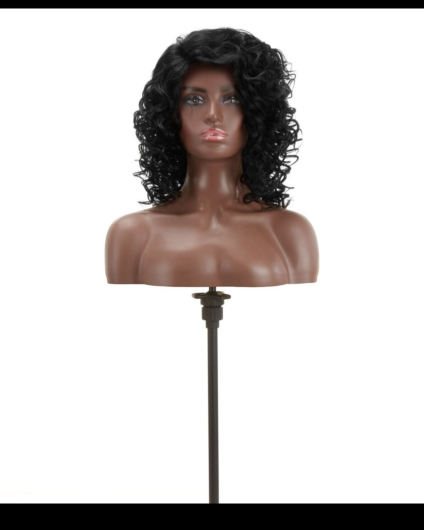 Impression Synthetic Hand Made Invisible L Part Curly Hair Lace Wig - MIA