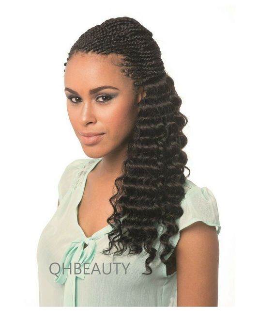 IMPRESSION SYNTHETIC HAIR EXTENSION CROCHET CURLY BRAID - RIPPLE DEEP 20 INCH