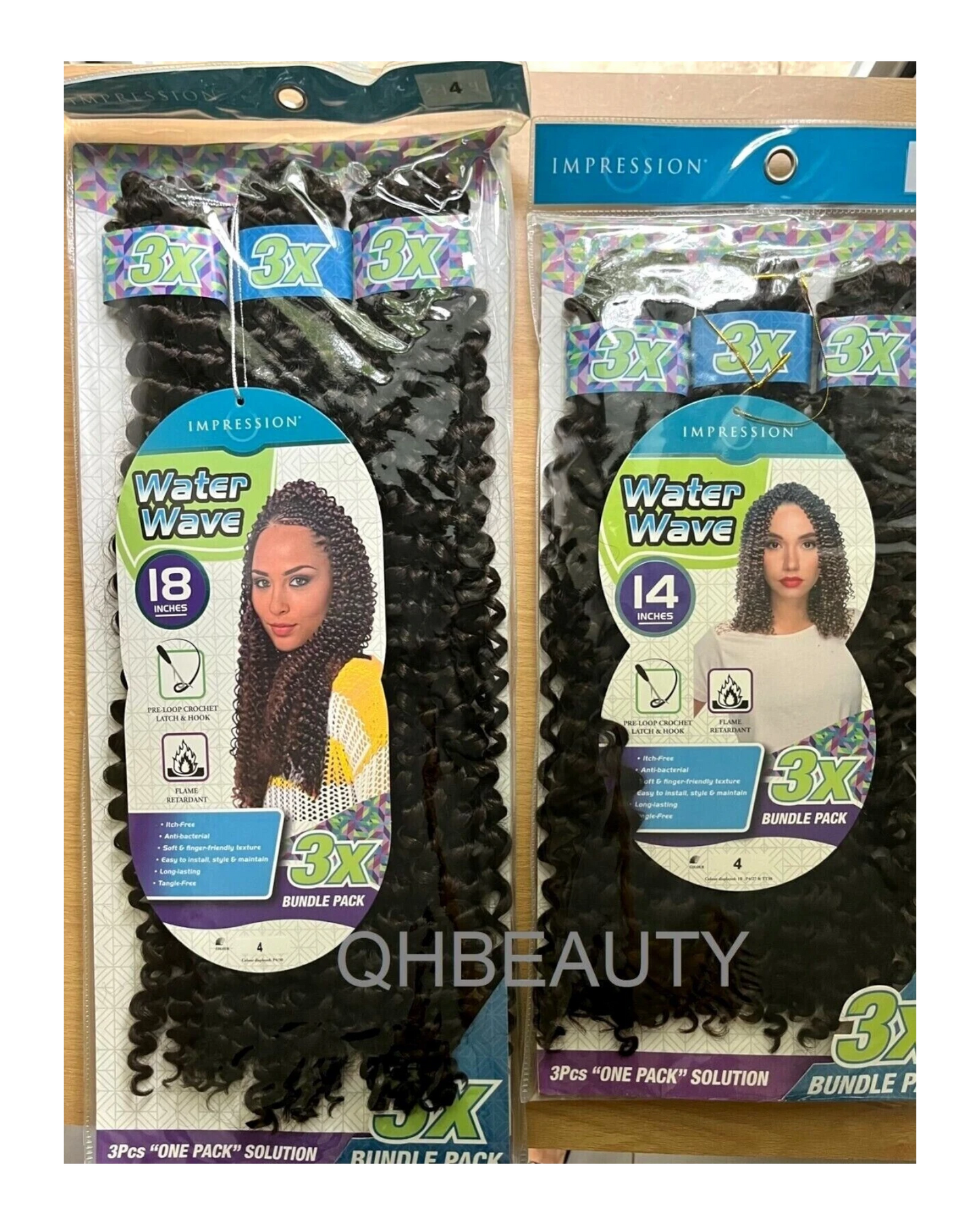 Impression Synthetic Crochet Hair Extension Braid 3x WATER WAVE BRAID 14 & 18 ''