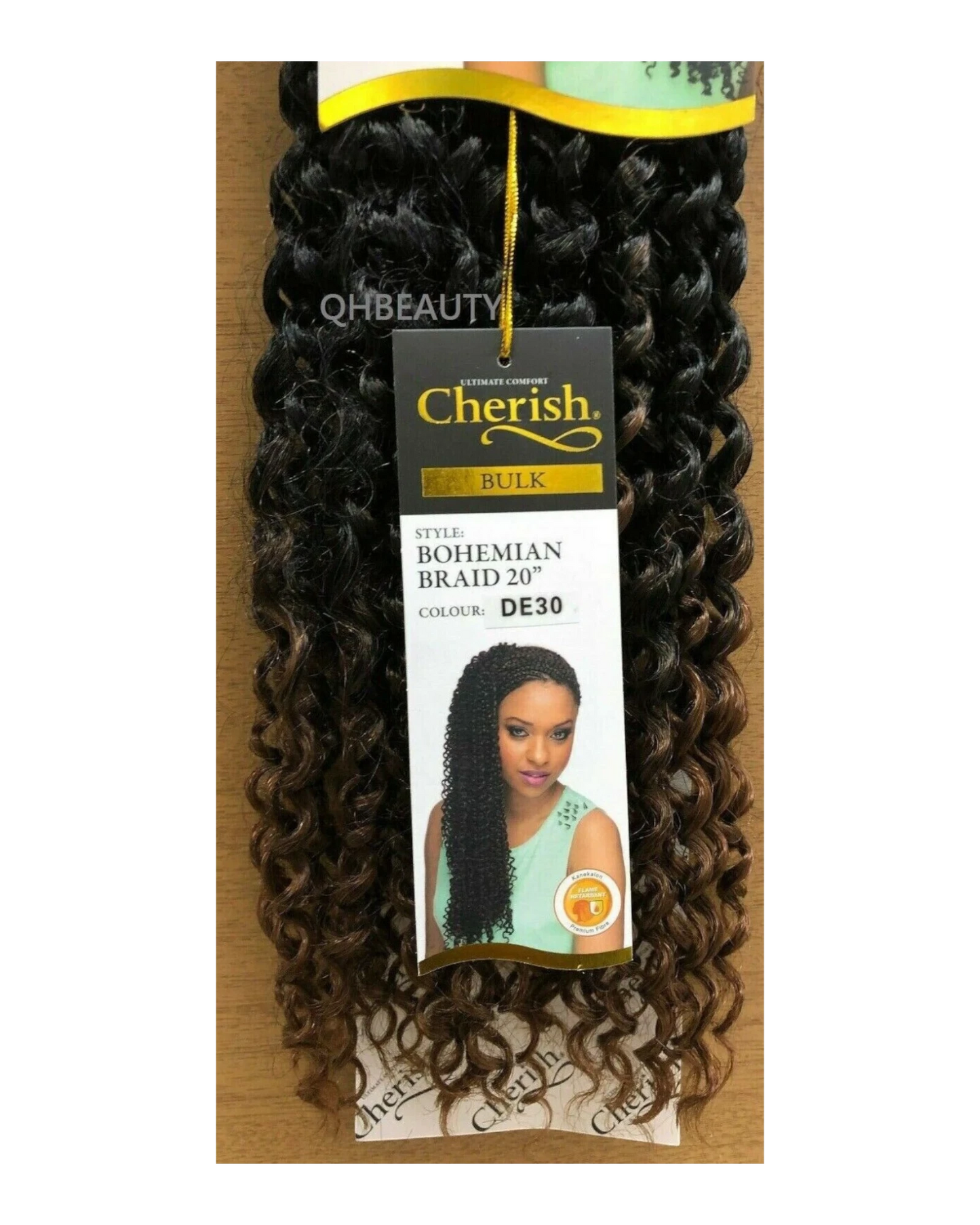 CHERISH SYNTHETIC CROCHET CURLY HAIR EXTENSION BRAID - BOHEMIAN BULK 20 INCH