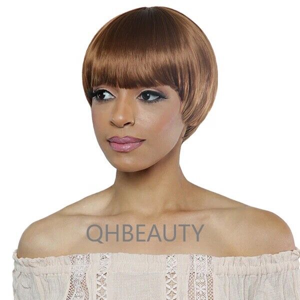 Obsession Synthetic Lavish Straight Bob Bangs 100% Hand Tied Hair Wig  VICTORIA