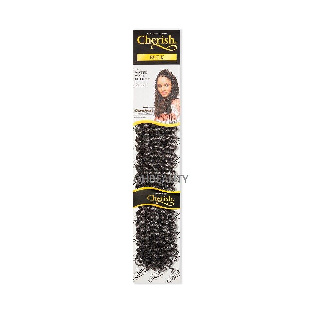 CHERISH SYNTHETIC BULK CROCHET BRAID TIGHT CURL HAIR EXTENSION - WATER WAVE 22"