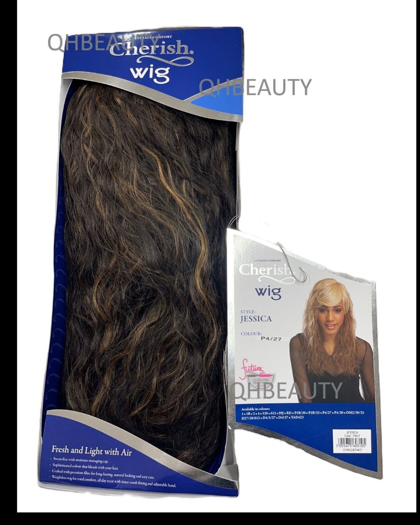 Cherish Synthetic Natural Look Long Wavy Curly Hair Wig - Jessica