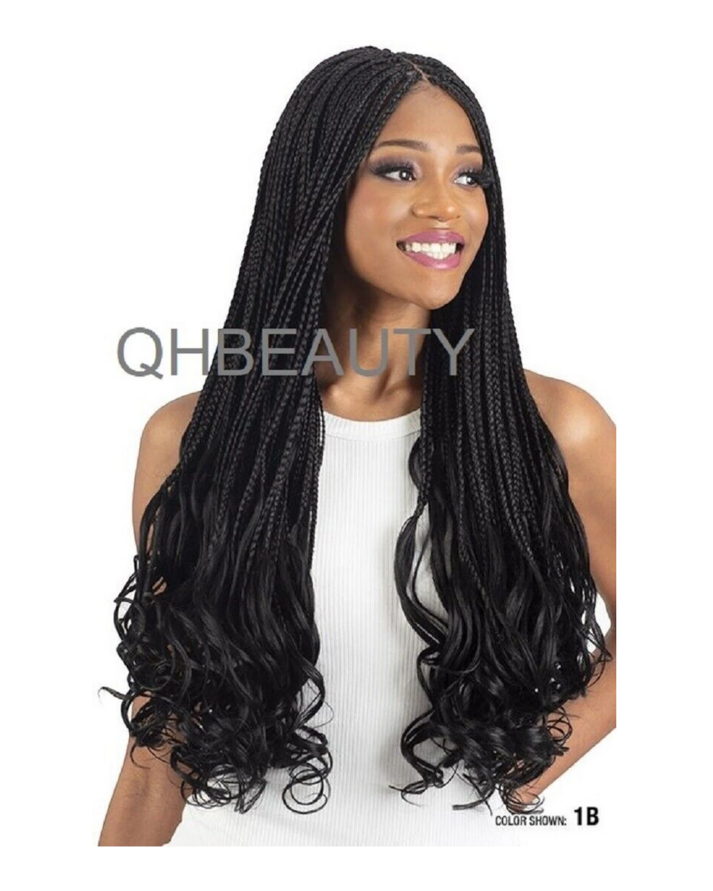 CHERISH SYNTHETIC CURLY HAIR EXTENSION BRAID - PRE BRAIDED SPIRAL FRENCH CURL 22