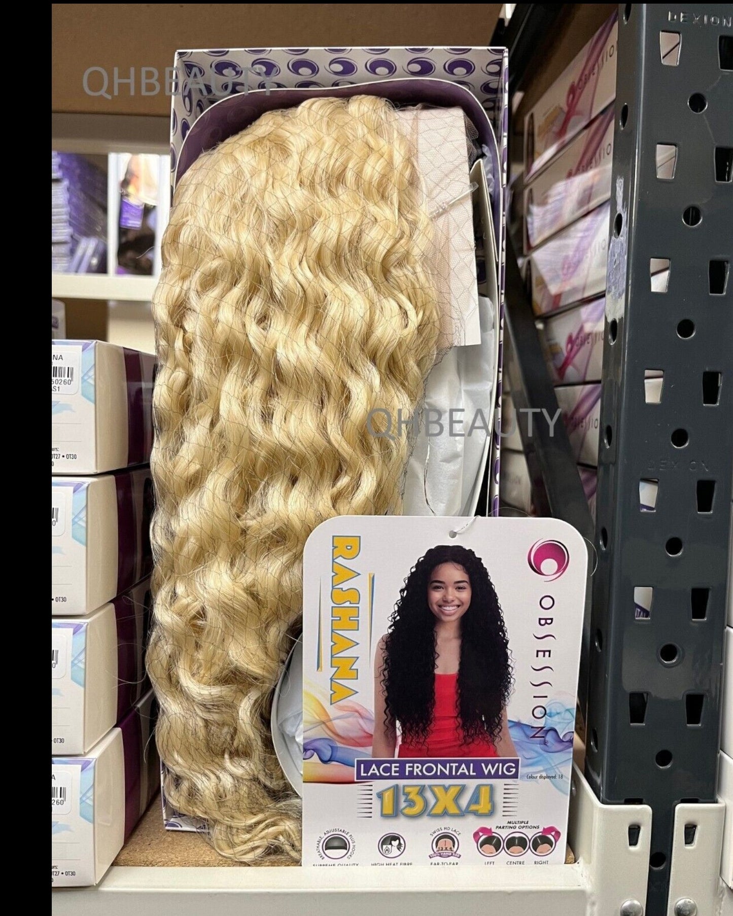Obsession Synthetic Swiss HD 13x4 Lace Frontal Free Part Curly Hair Wig  RASHANA