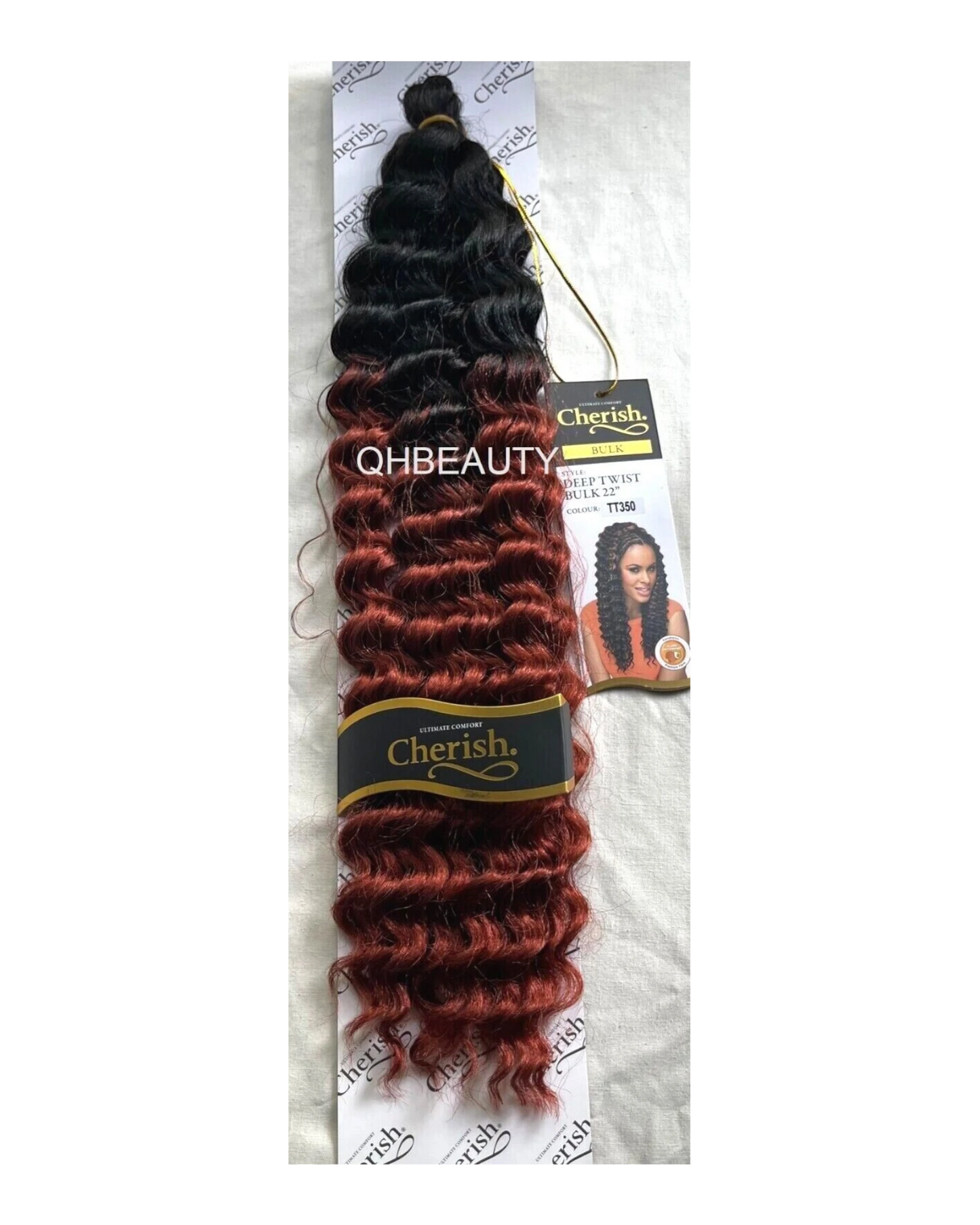 CHERISH SYNTHETIC BULK CROCHET CURLY HAIR EXTENSION BRAIDS - DEEP TWIST 22 INCH