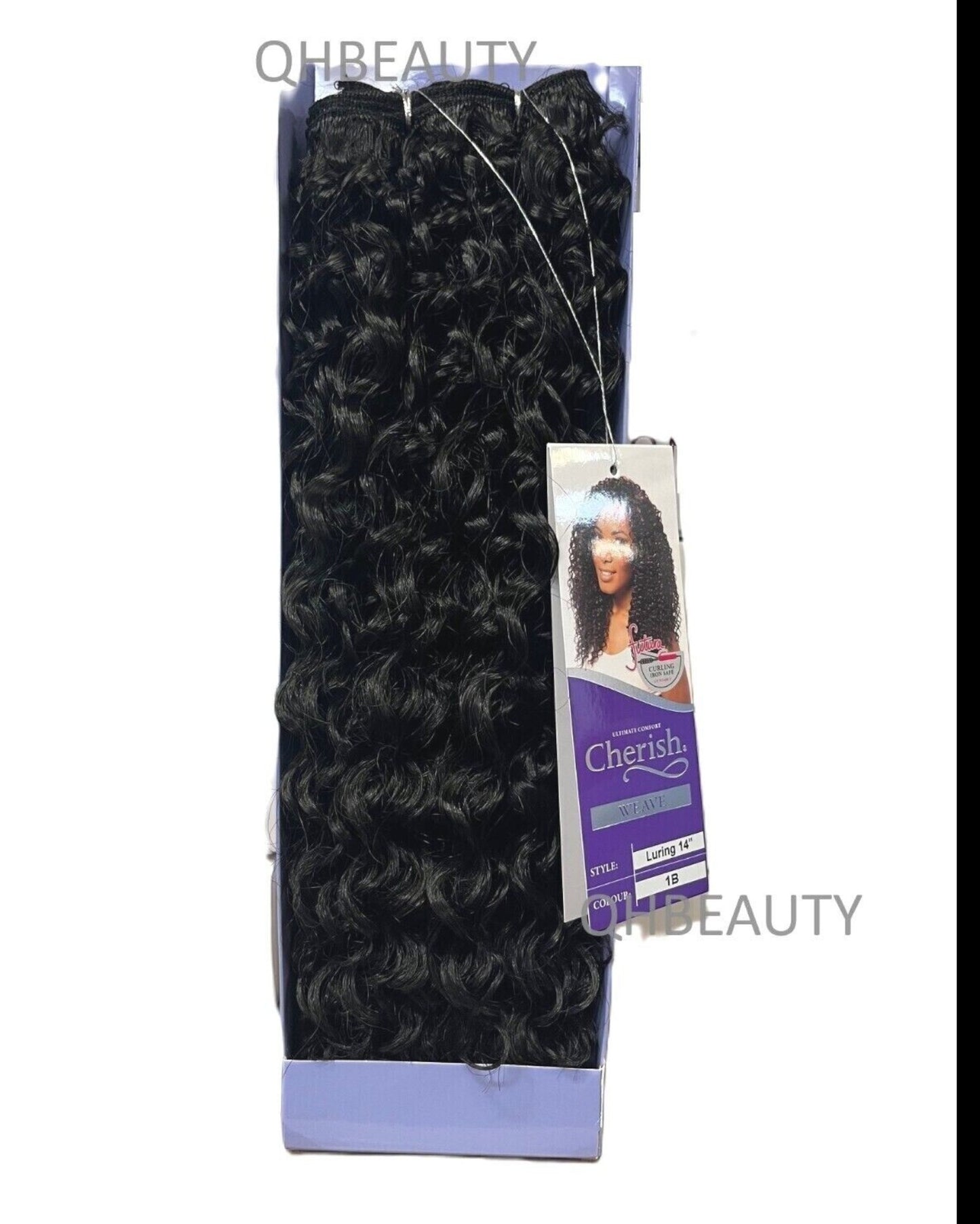 CHERISH SYNTHETIC FUTURA LONG CURLY HAIR EXTENSION WEAVE - LURING 14 INCHES