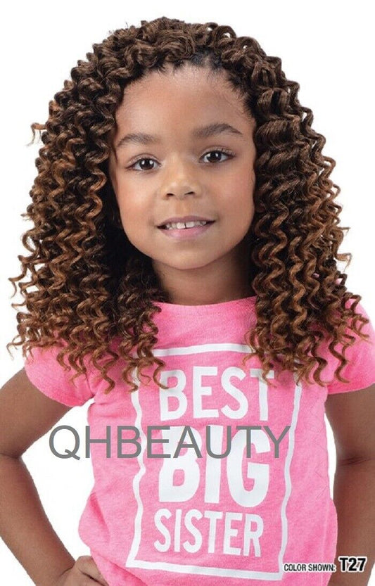 CHERISH SYNTHETIC JUNIOR KIDS CROCHET BRAID HAIR EXTENSION - 3 X DEEP TWIST 8 ''