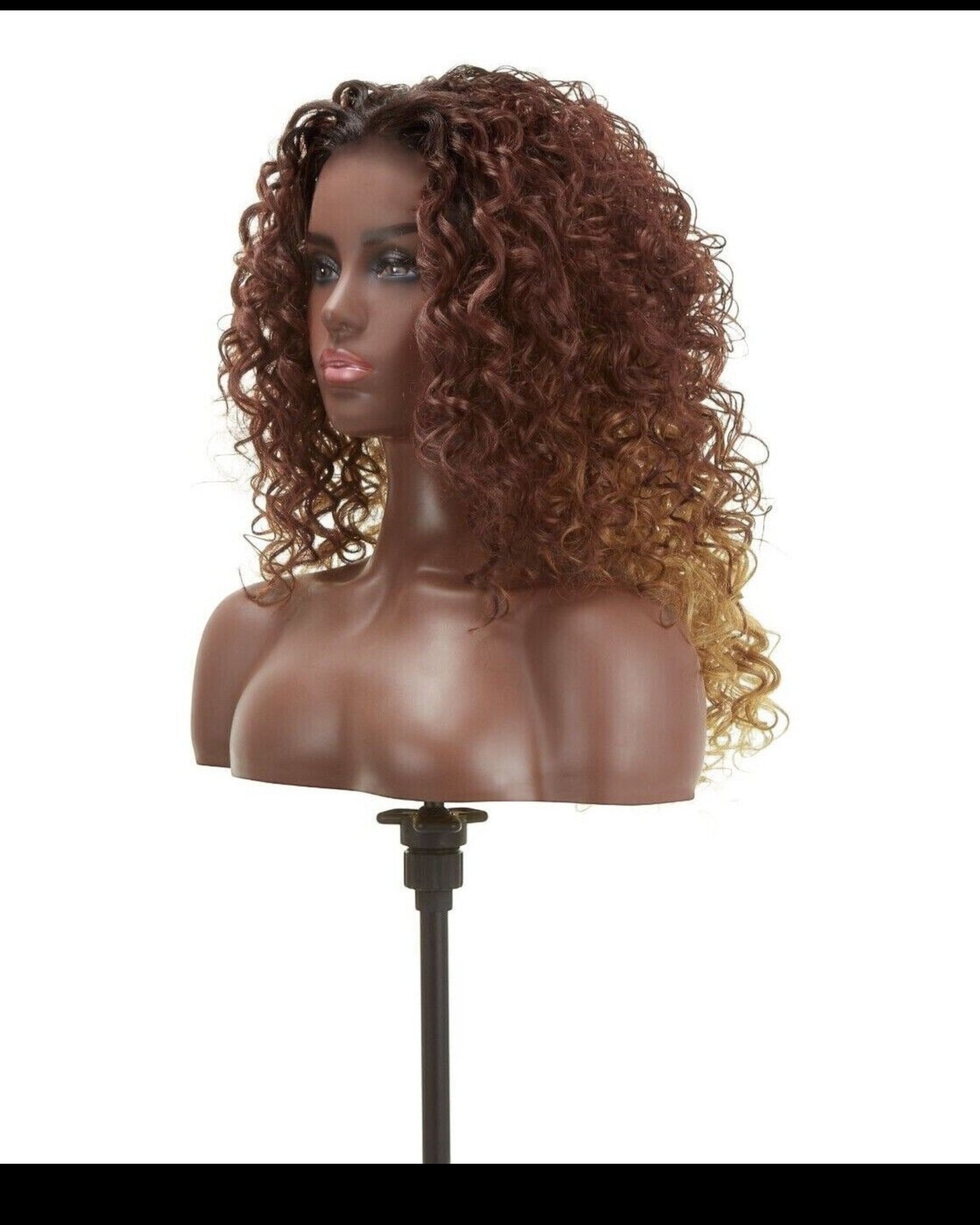 Impression Synthetic Natural Hair Line Long Curly Lace L Part Hair Wig - Emma
