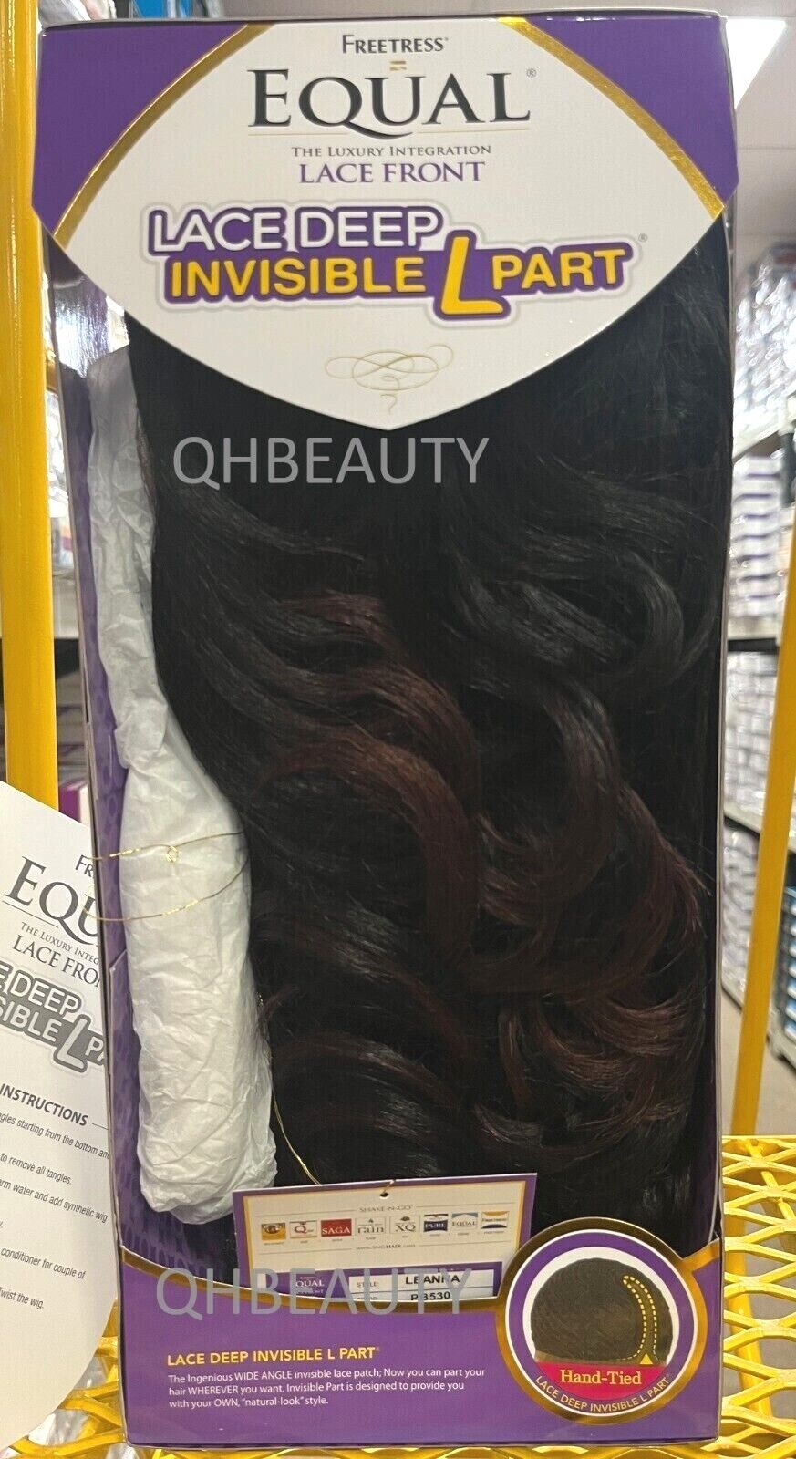 FREETRESS SYNTHETIC EQUAL LACE FRONT DEEP INVISIBLE L PART HAIR WIG - LEANNA