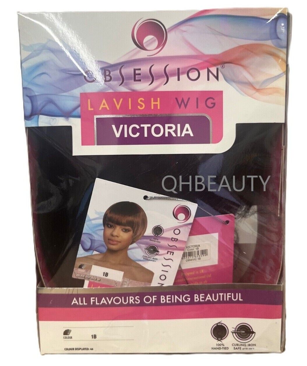 Obsession Synthetic Lavish Straight Bob Bangs 100% Hand Tied Hair Wig  VICTORIA