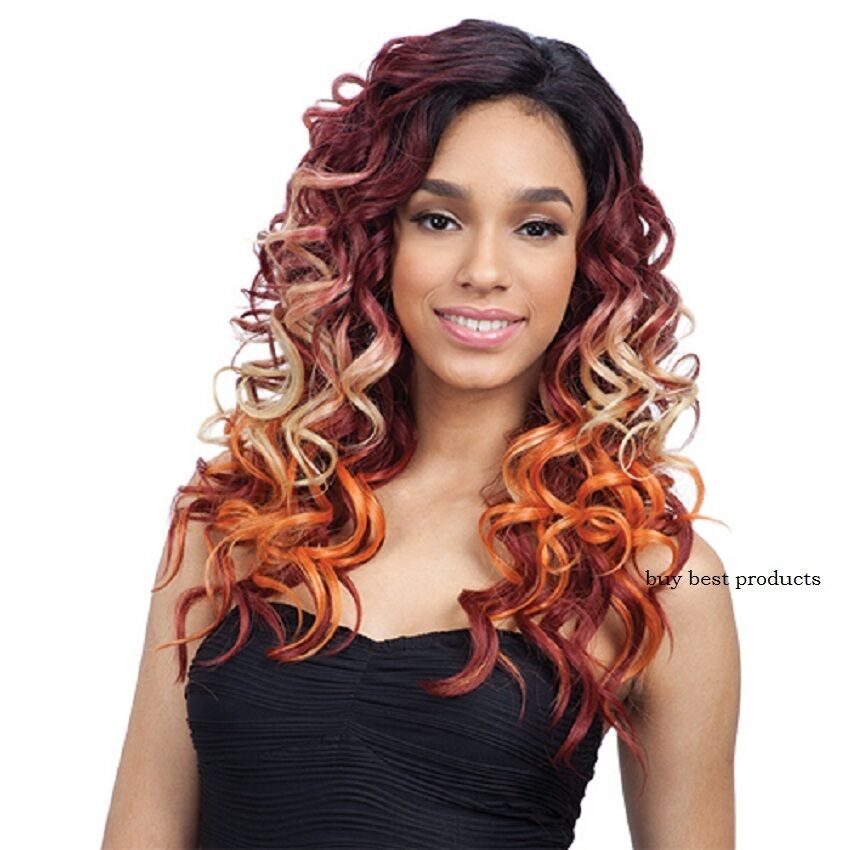 Freetress Equal Synthetic Premium Delux Lace Front Long Curly Hair Wig - TOBY