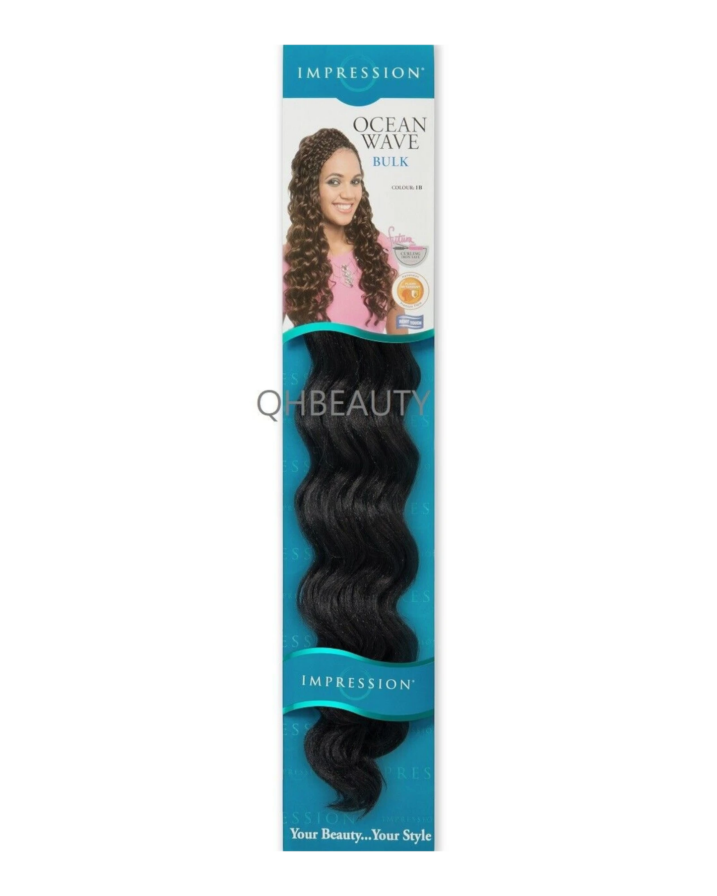 IMPRESSION SYNTHETIC HAIR EXTENSION CROCHET CURLY BRAID - OCEAN WAVE 20 INCH