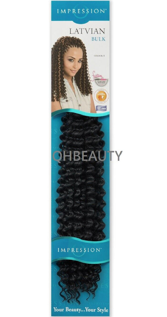 IMPRESSION SYNTHETIC LONG CURLY HAIR EXTENSION CROCHET BRAID - LATVIAN 20"