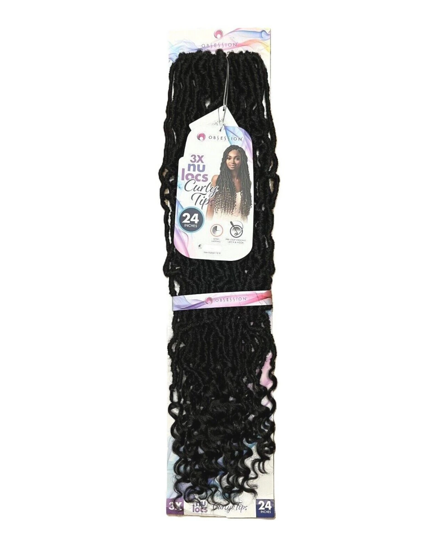 Obsession Synthetic Crochet PreLoop Braid Hair Extension - NU LOCS CURLY TIPS 24