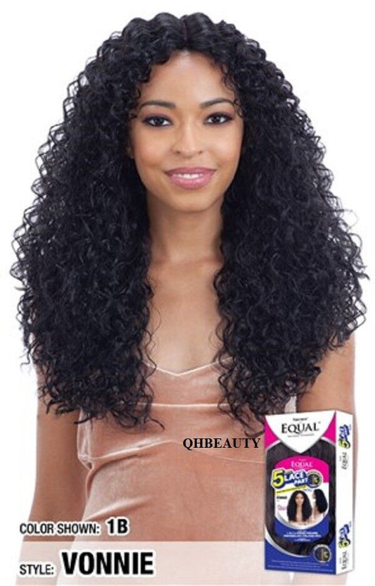 Freetress Equal Synthetic 5 Inch Lace Part Kitron Style Curly Hair Wig - VONNIE