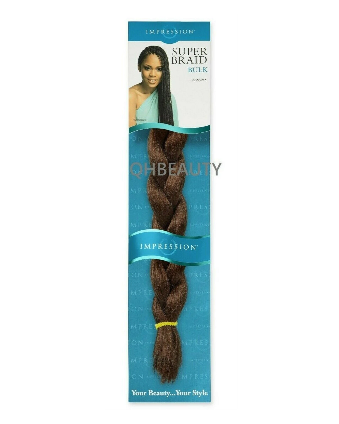 Impression Synthetic Natural Long Ultra Crochet Hair Extensions Super Braid 86"