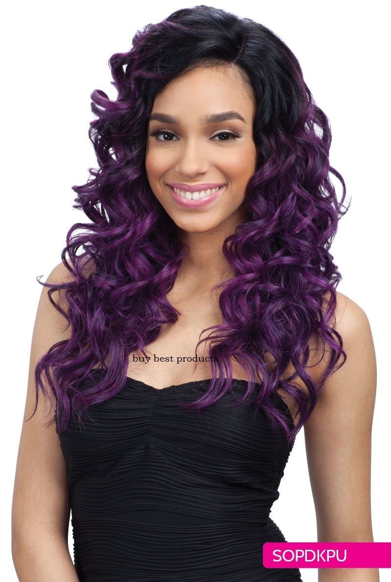 Freetress Equal Synthetic Premium Delux Lace Front Long Curly Hair Wig - TOBY